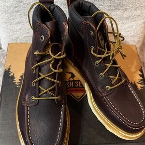 Irish Setter Ashby 83605 Mens 6-Inch Leather Work Boots Brown Soft Toe Size 8 E2